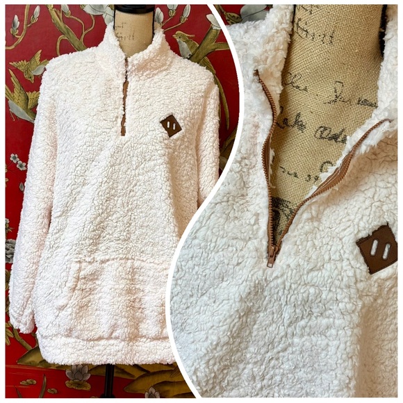 None Tops - 🆕 Women’s Sherpa Quarter Zip Top | #V13